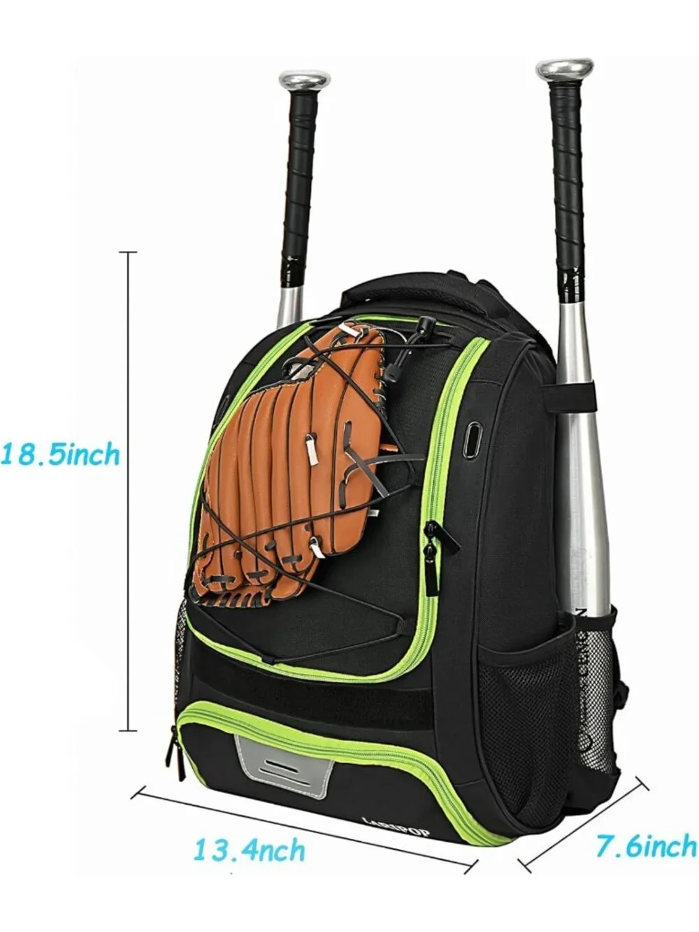 Youth Baseball Bat Backpack with Fence Hook, Waterproof Gear Bag & Shoe